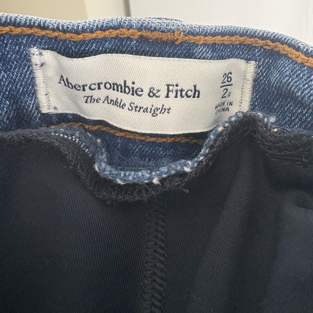 Abercrombie & Fitch Blue Distressed Ankle Maternity Jeans - Picture 4 of 4